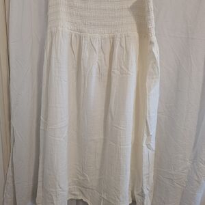 100% Cotton Old Navy Cream Maxi Skirt